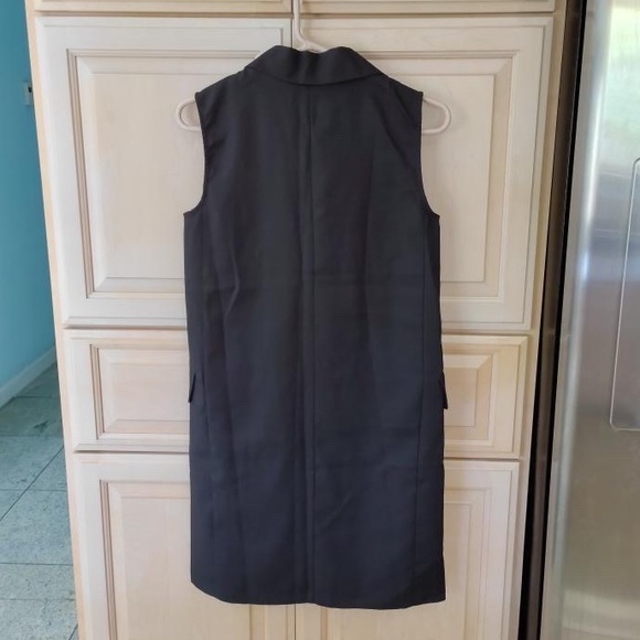 🆕 Papaya: Long Black Vest - Picture 2 of 2